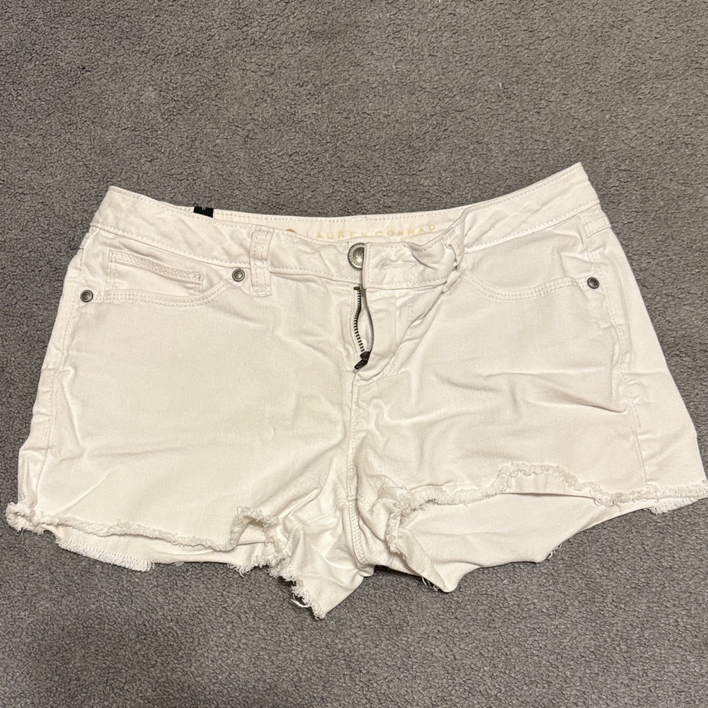 LC Lauren Conrad White Denim Shorts